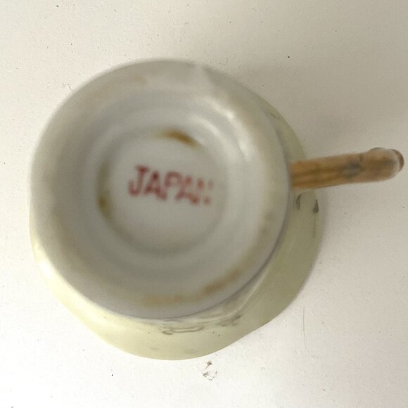 Vintage Made in Japan Courting Couple Porcelain Demitasse Espresso Cup and Sauce - Picture 6 of 8